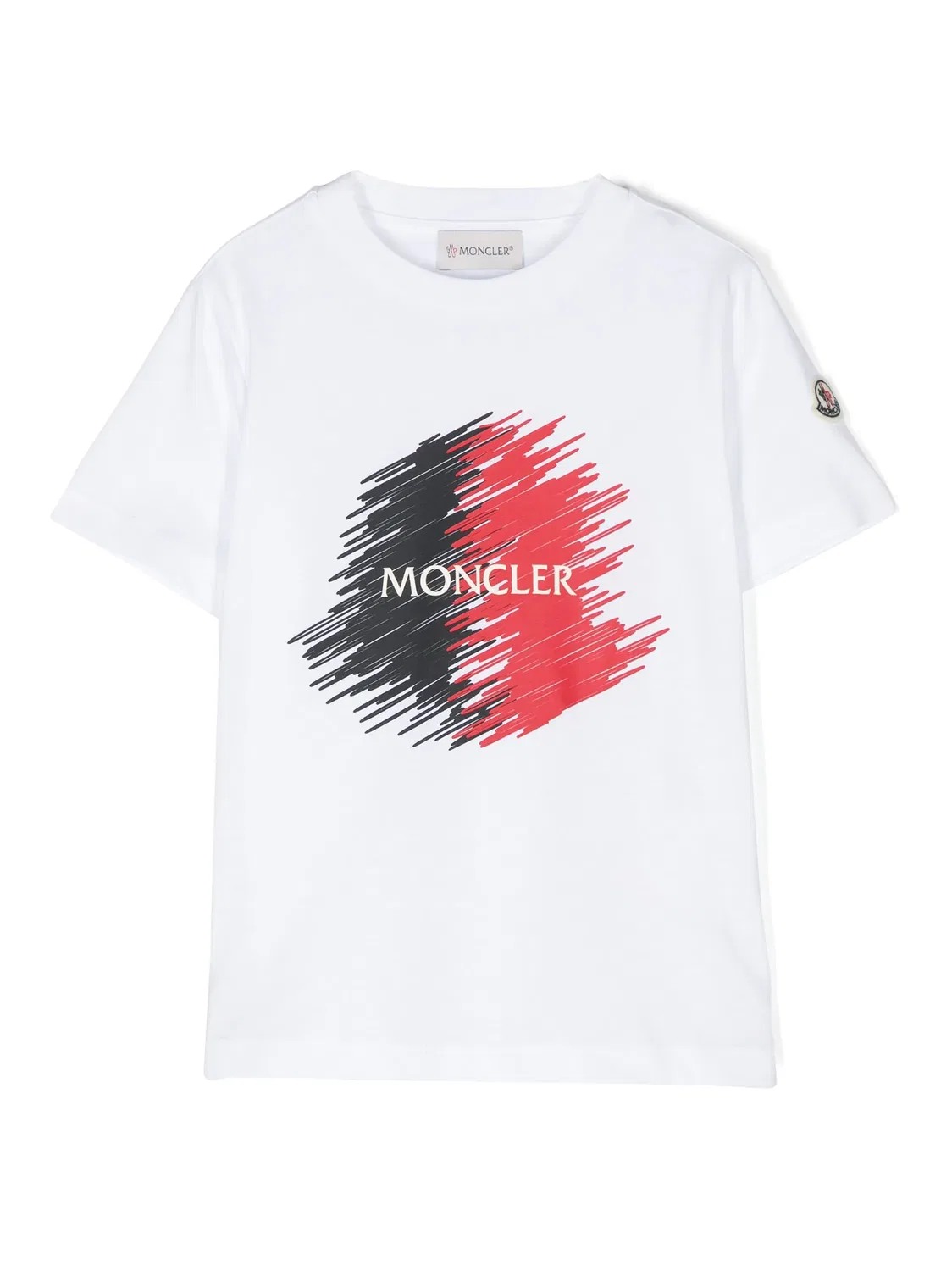 Хлопковая футболка с логотипом Moncler, белый