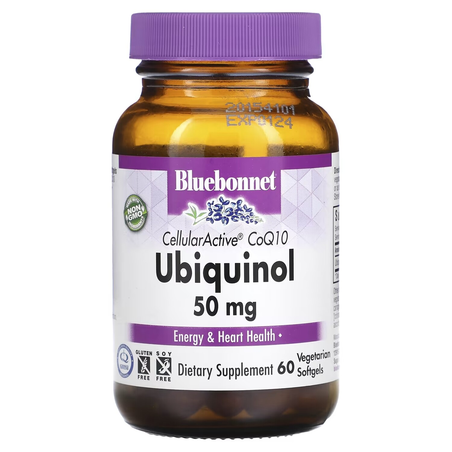 

Bluebonnet Nutrition Ubiquinol Cellular Active CoQ10 50 мг, 60 растительных капсул