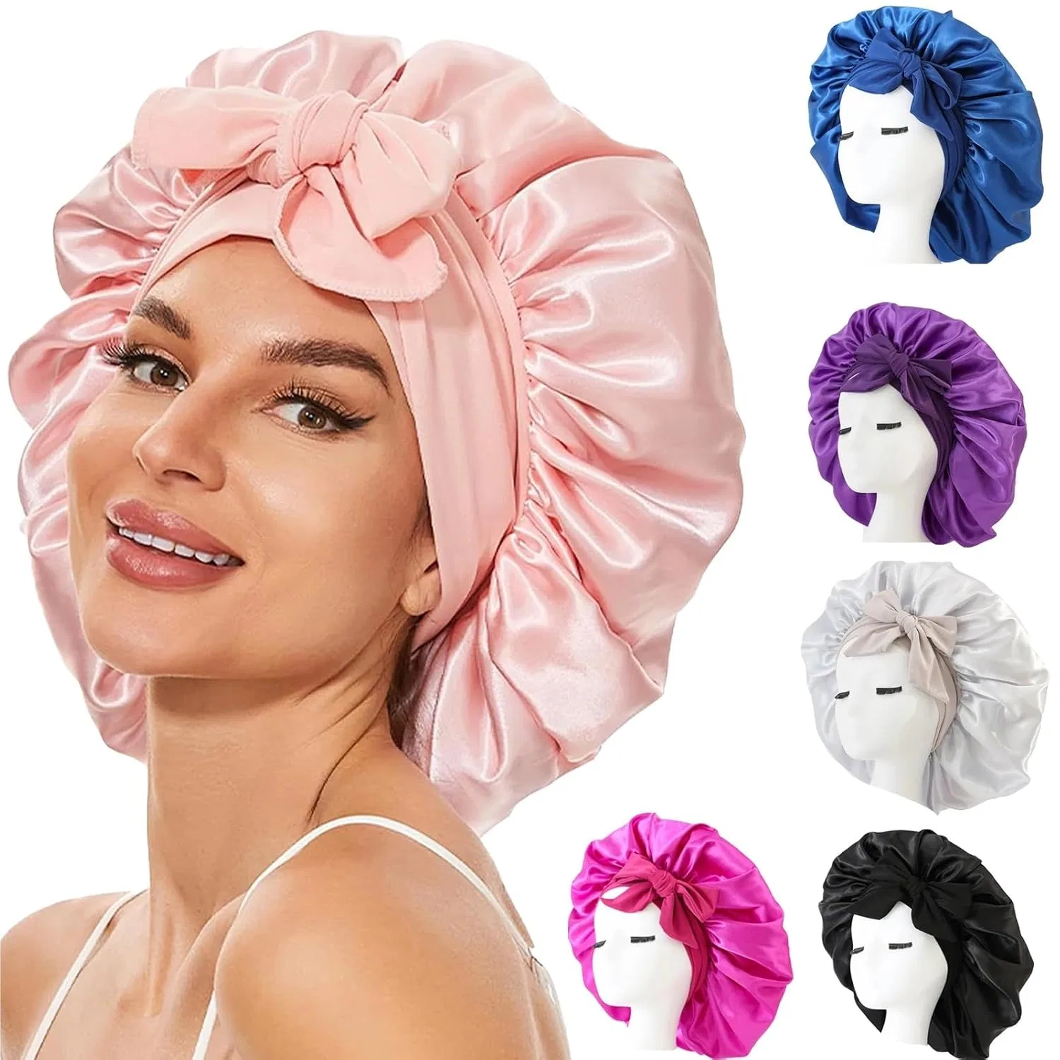 Шапочка для душа Silk Nightcap, FJOADNVM, Blue — фото 2
