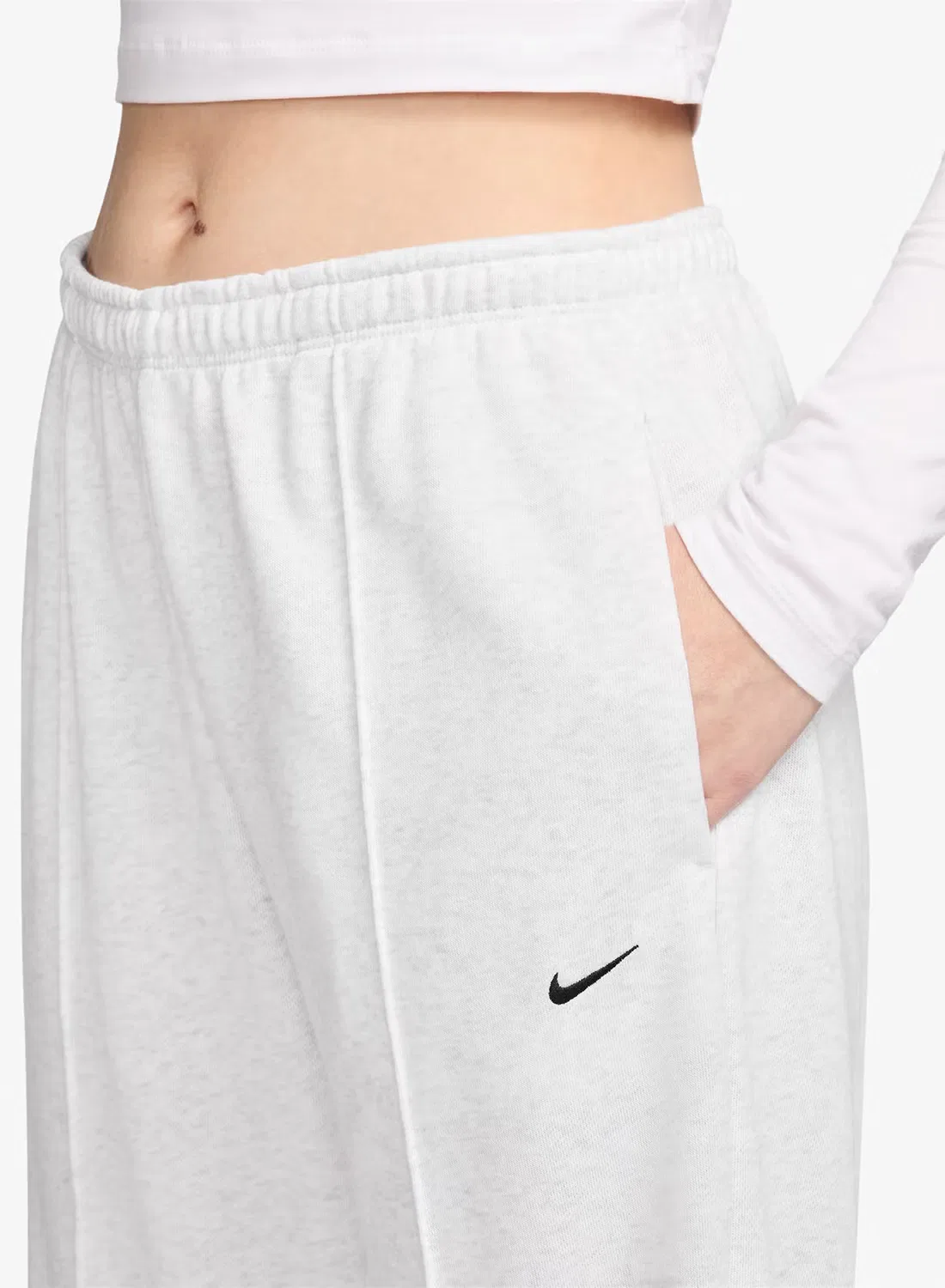 Штаны из флиса с логотипом NSW Chill Fleece Nike, бежевый — фото 3