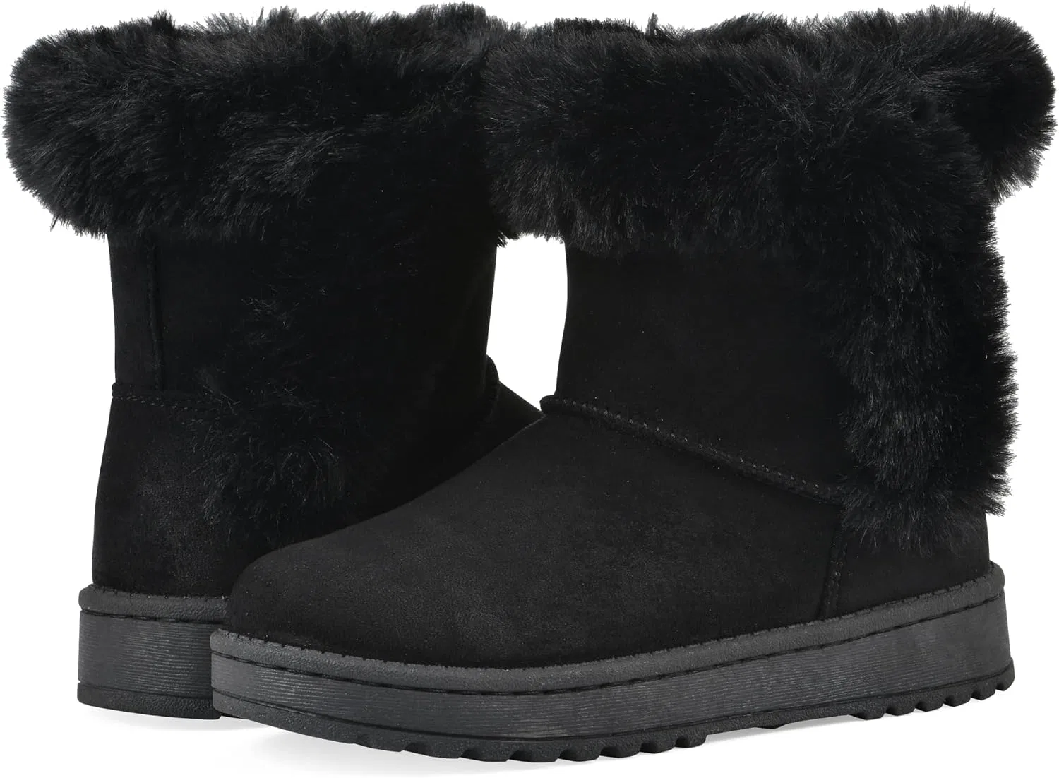 Детские ботинки для девочек с искусственным мехом Incher WHITE MOUNTAIN, Black/Fabric — фото 2
