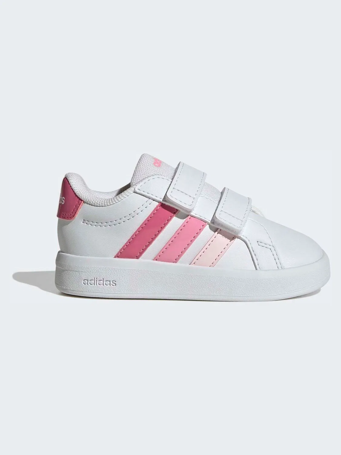 Кроссовки теннисные Grand Court 3.0 adidas, белый/розовый — фото 3