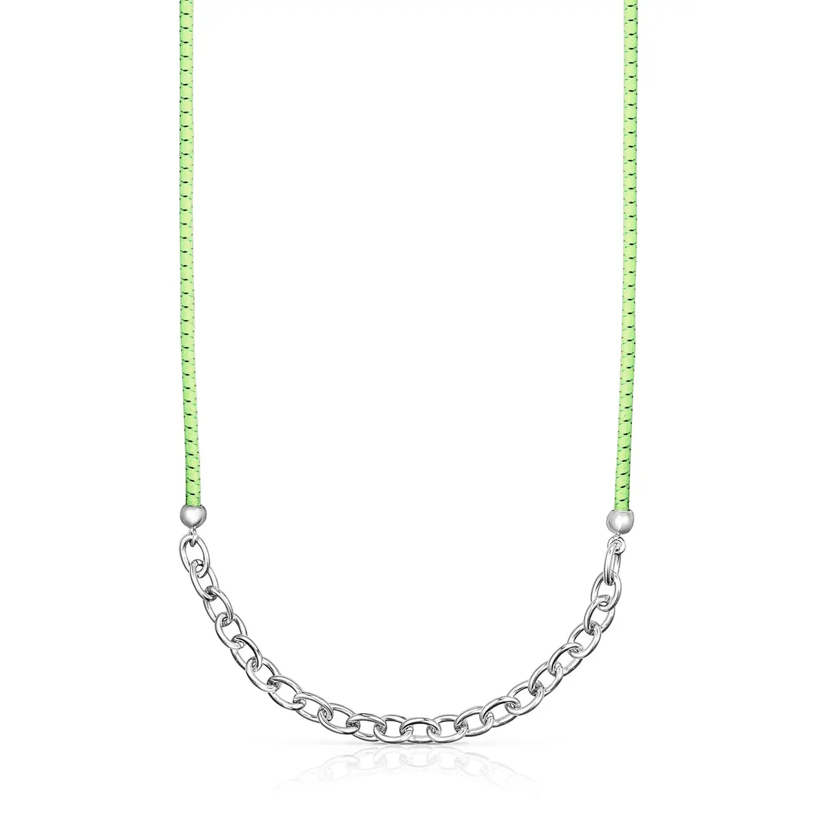 

Колье Tous St. Tropez Elastic 60 Cm Lime, серебро/ярко-зеленый