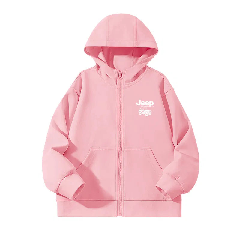 Детский свитшот с капюшоном Jeep, цвет Ice Pink/E White