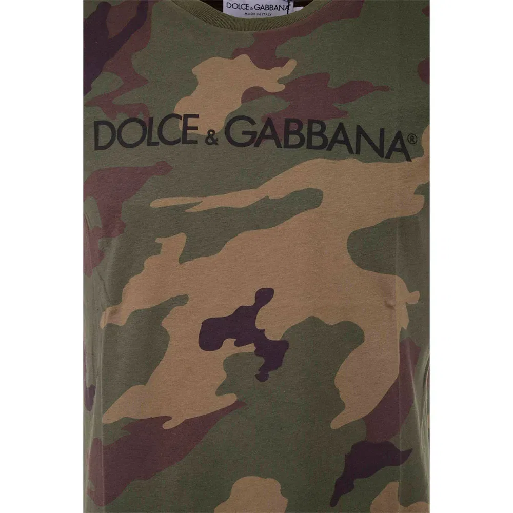 Футболка с коротким рукавом камуфляж Dolce & Gabbana, зеленый — фото 4