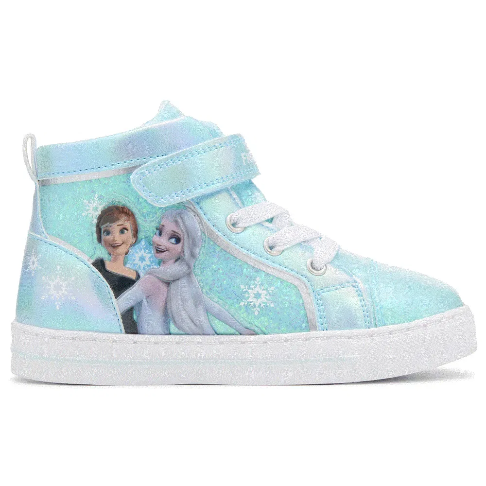 Детские кроссовки с подсветкой Frozen, Light Blue Glitter — фото 2