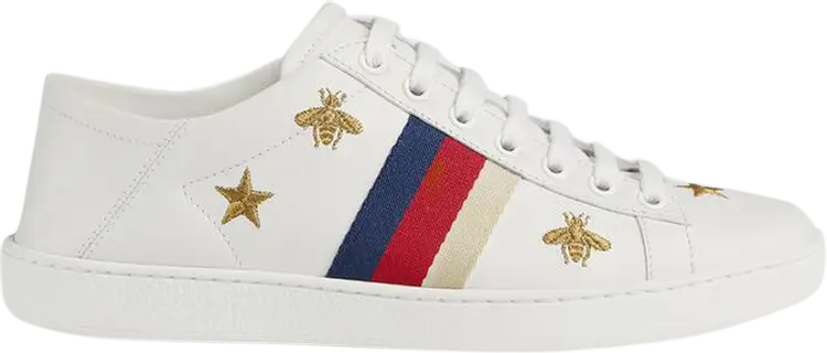

Кроссовки Gucci Wmns Ace Bees and Stars, белый