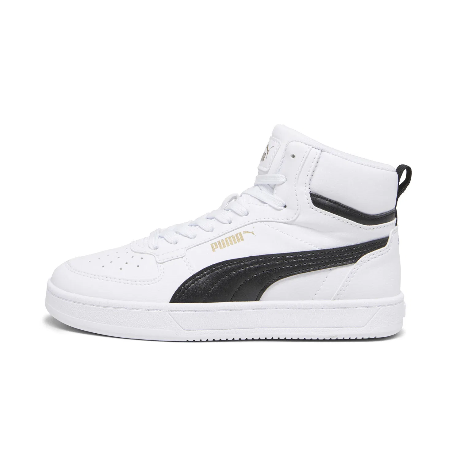 Детские кроссовки с высоким берцем Caven 2.0 Mid Puma, White Black Gold — фото 3