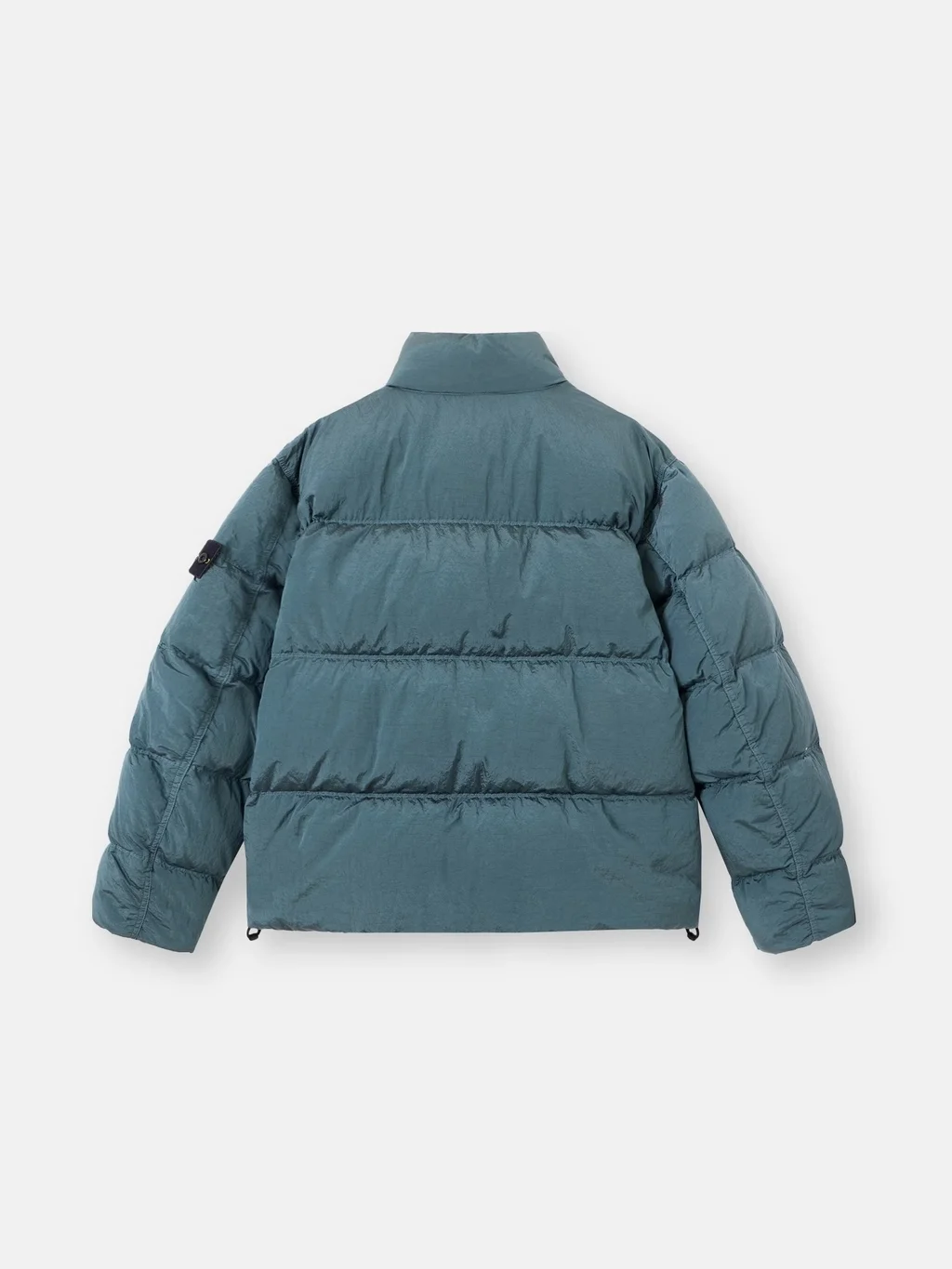 Мужской пуховик Stone Island Stand Collar, стальной синий — фото 4