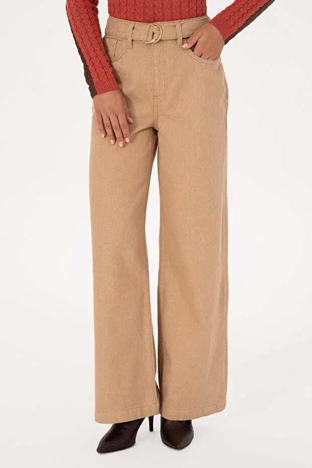 Женские джинсы свободного кроя U.S. Polo Assn., Camel — фото 2
