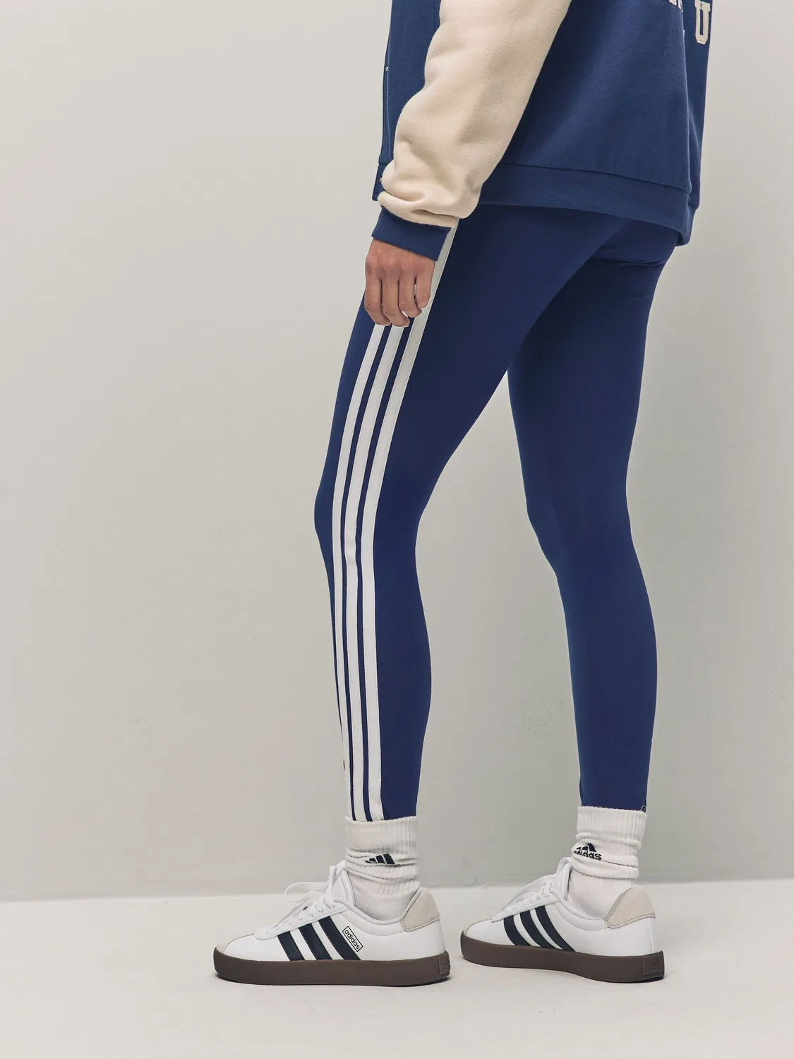 Леггинсы, хлопковые adidas Blue Essentials 3-Stripes adidas, синий — фото 3
