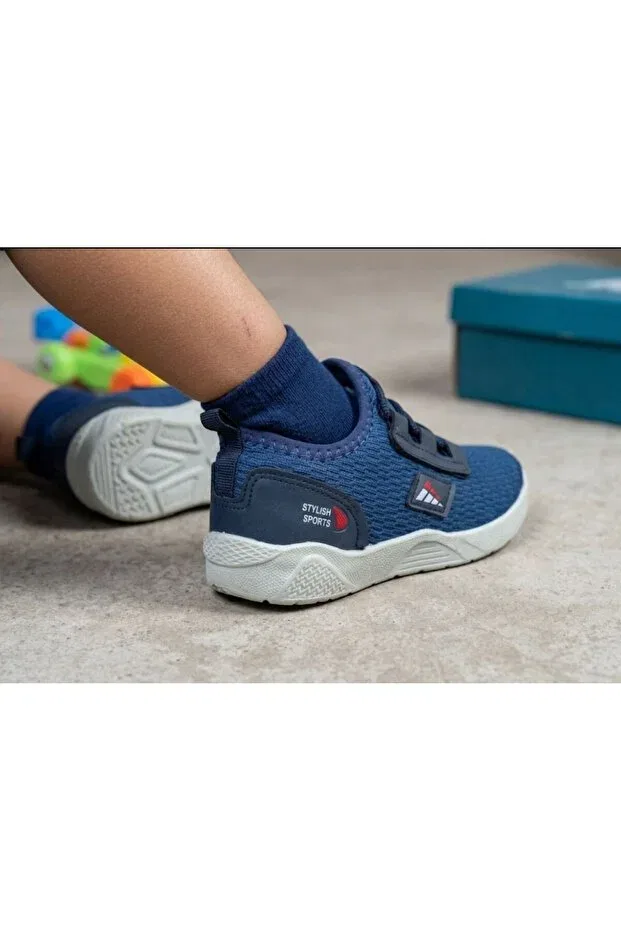 Детские кроссовки для девочек на плоской подошве Kantex, Navy Blue — фото 3