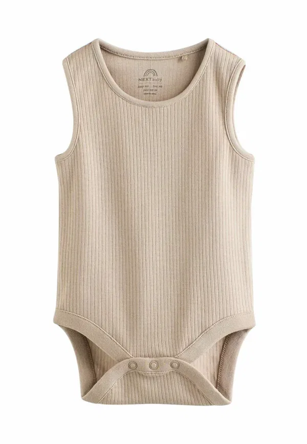 Боди без рукавов мальвовый узор Regular fit 5 pack Next, Neutral, нейтральный — фото 4