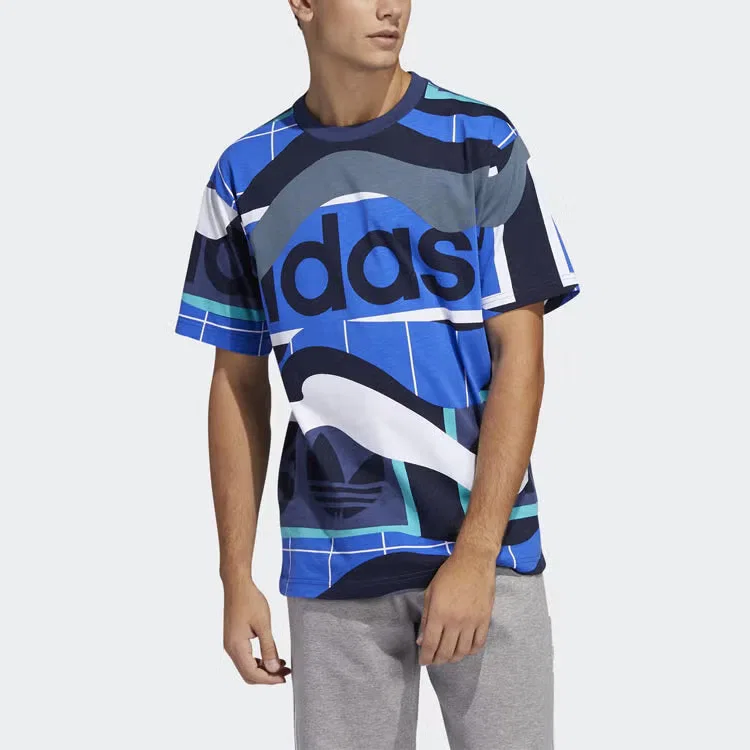 Футболка с принтом Originals Adidas, синяя — фото 2