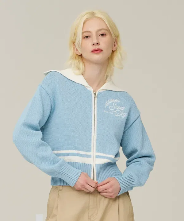 Кардиган женский Superdry, светло-голубой