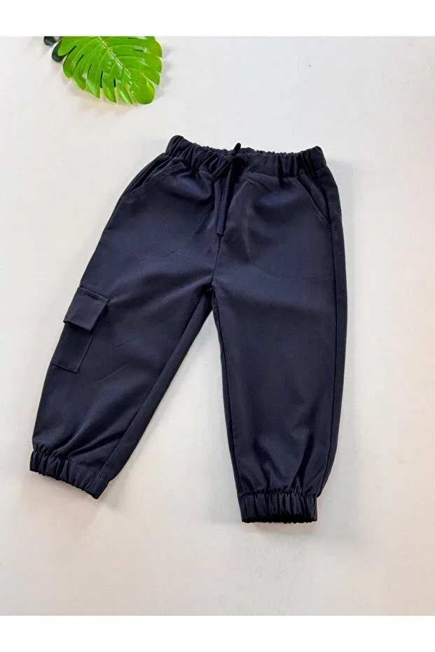 Детские брюки для девочек с грузовыми карманами Efu Baby, Navy Blue — фото 2