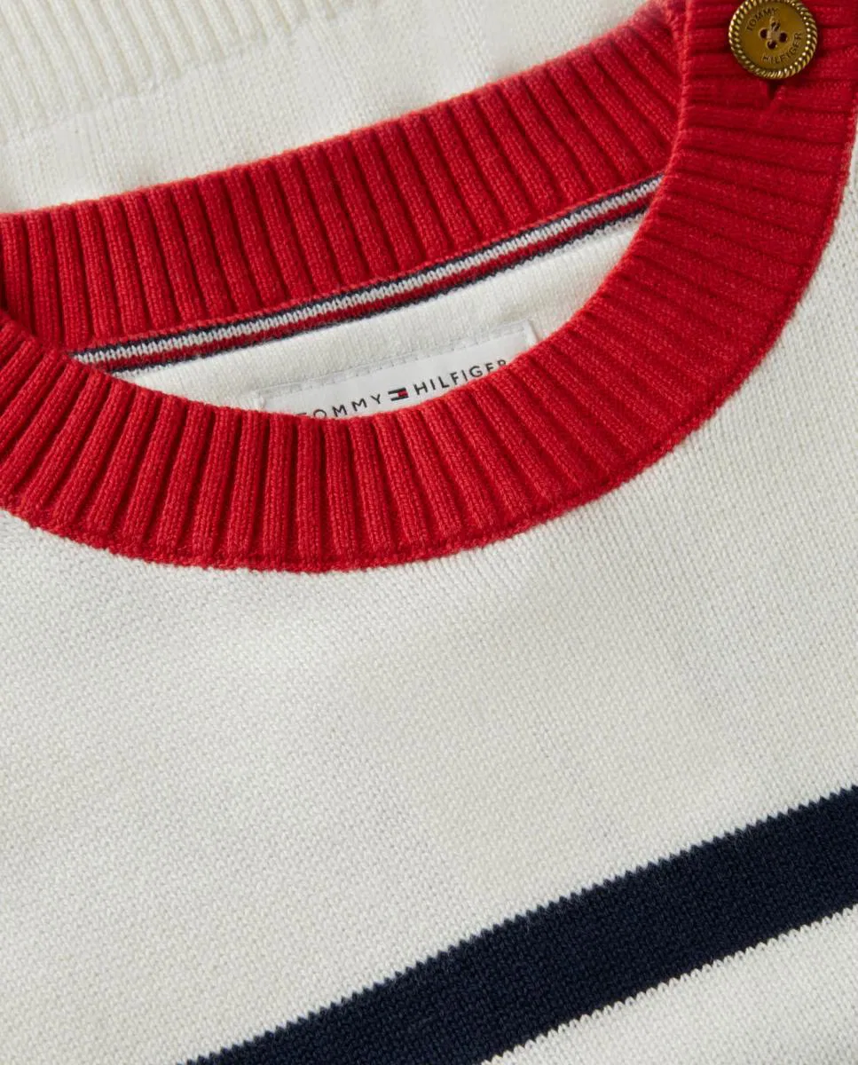Детский джемпер в полоску, Hombro, Tommy Hilfiger, белый — фото 3