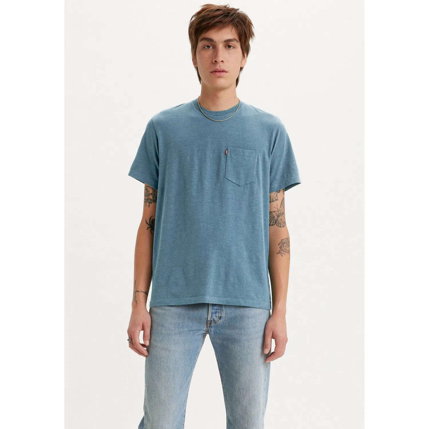 Мужская футболка с нагрудным карманом Levi's, Indigo Wash Heather