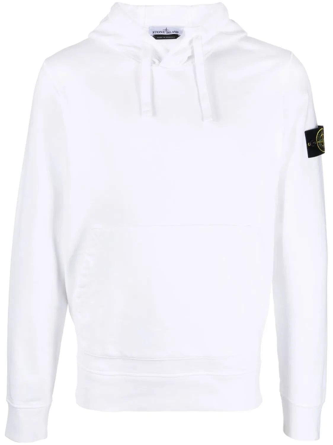 Худи из органического флиса Stone Island, белый