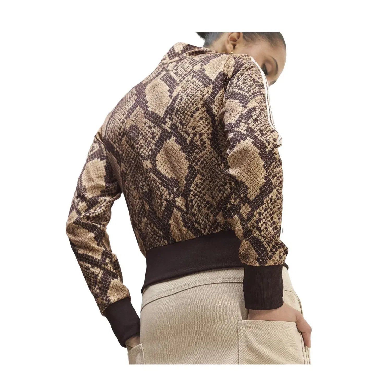 Женская куртка с принтом Firebird Satin Snake Print от Adidas, мультиколор — фото 3