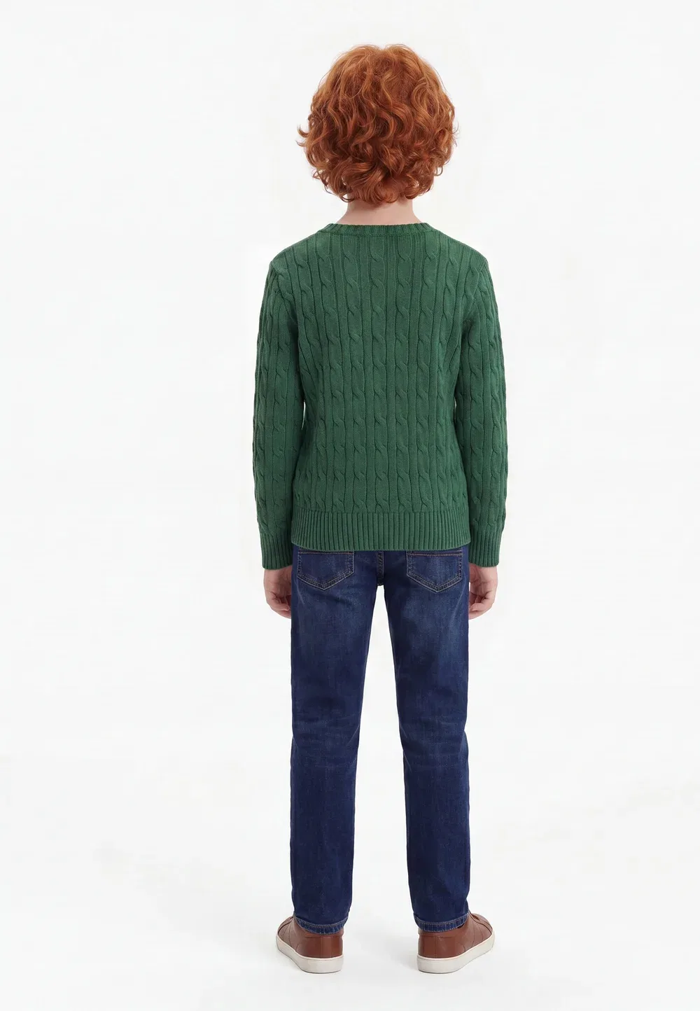 Хлопковый свитер крупной вязки, размер 7-14 лет Polo Ralph Lauren, Verano Green — фото 2