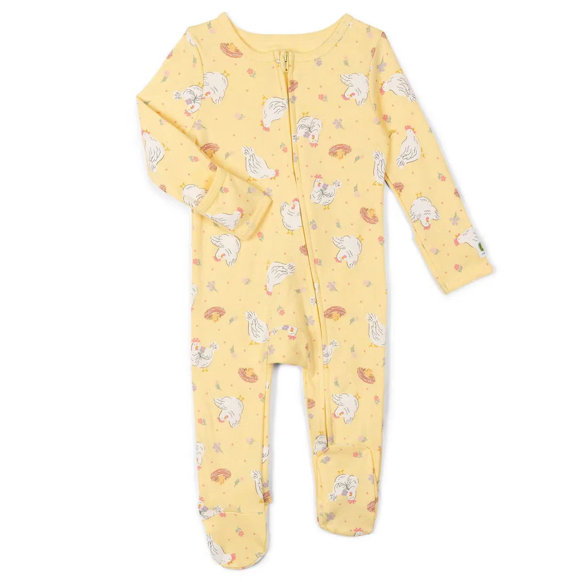 Пижама-комбинезон на молнии с цветочным принтом John Deere, pale yellow floral