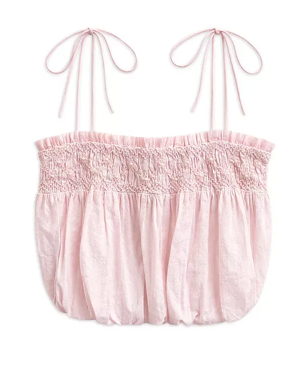 Детский топ для девочек с вышивкой KatieJ NYC, Pale Pink