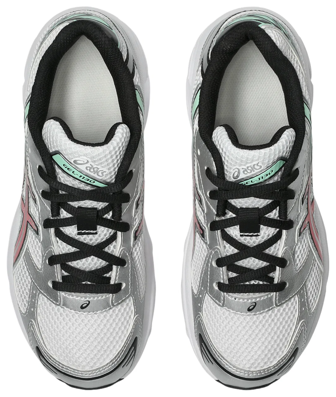Кроссовки для мальчиков GEL-1130 ASICS, цвет White/Ice Green/Red — фото 4
