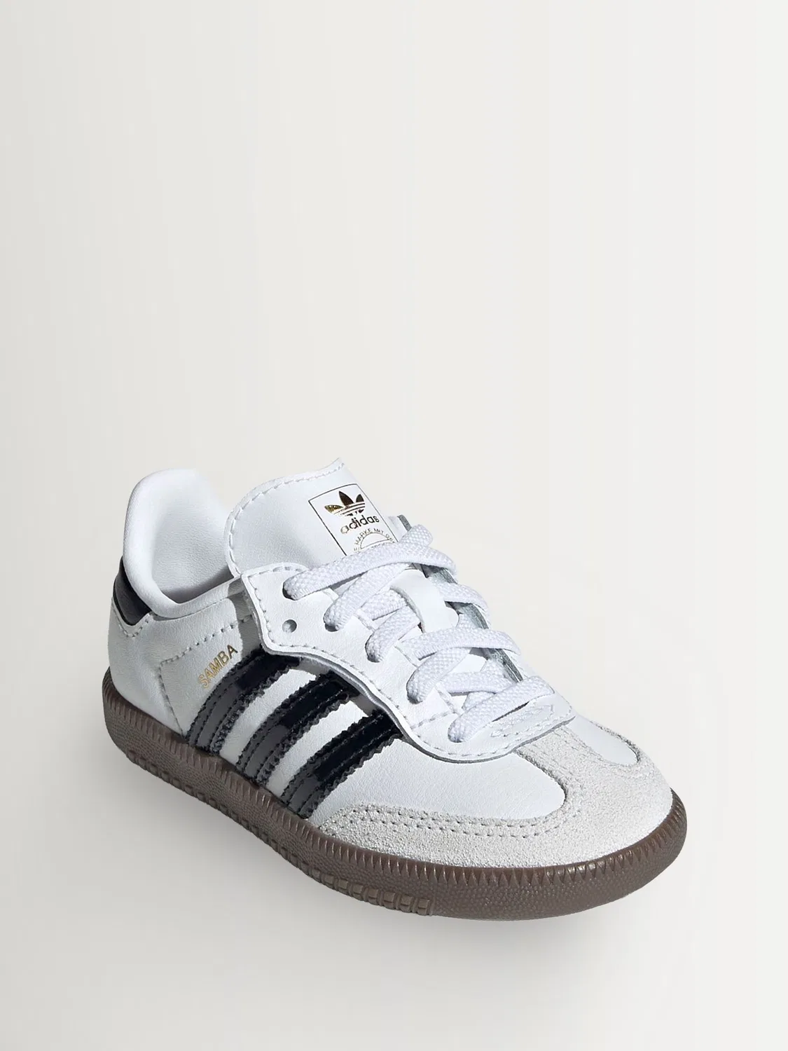 Кроссовки Samba OG на эластичной шнуровке, adidas Originals, белый/черный — фото 2