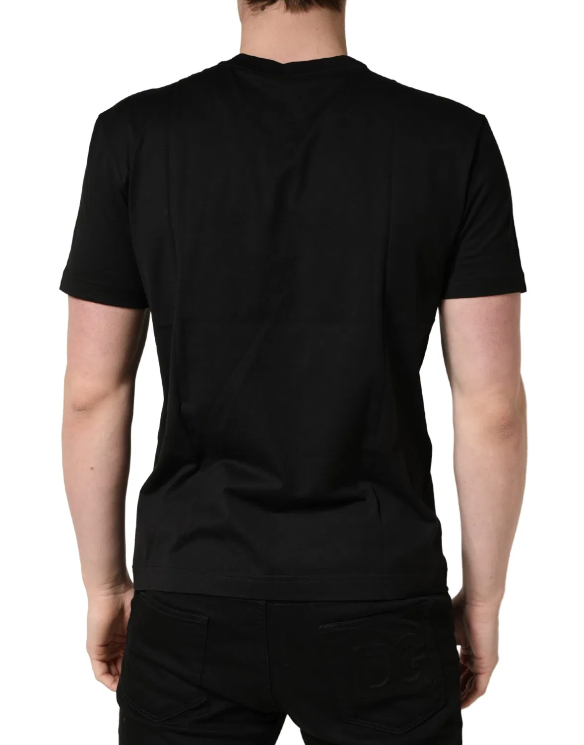 Футболка с коротким рукавом и круглым вырезом Dolce & Gabbana, Black — фото 4