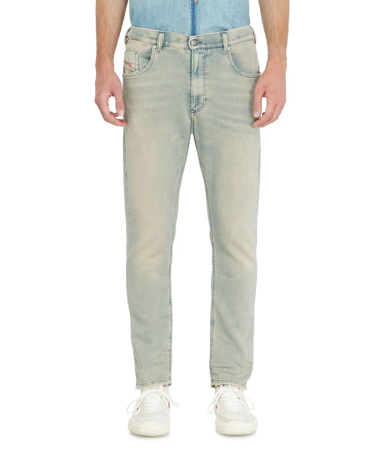 Мужские джинсы-джоггеры с эластичным поясом D-KROOLEY-BW DIESEL, Light Blue