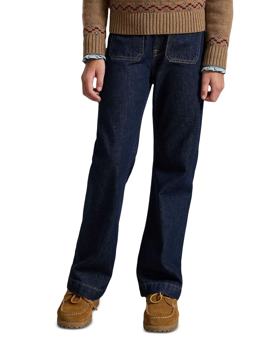 Джинсы клеш с вышивкой Logo Flared Denim Jeans Polo Ralph Lauren, Bigelow Wash