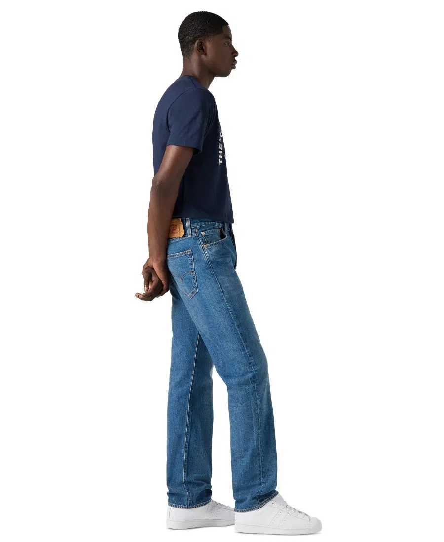 Мужские джинсы прямого кроя 501 Regular-Fit Lightweight Button Fly Jeans Levi's, Cascade Lightweight — фото 3