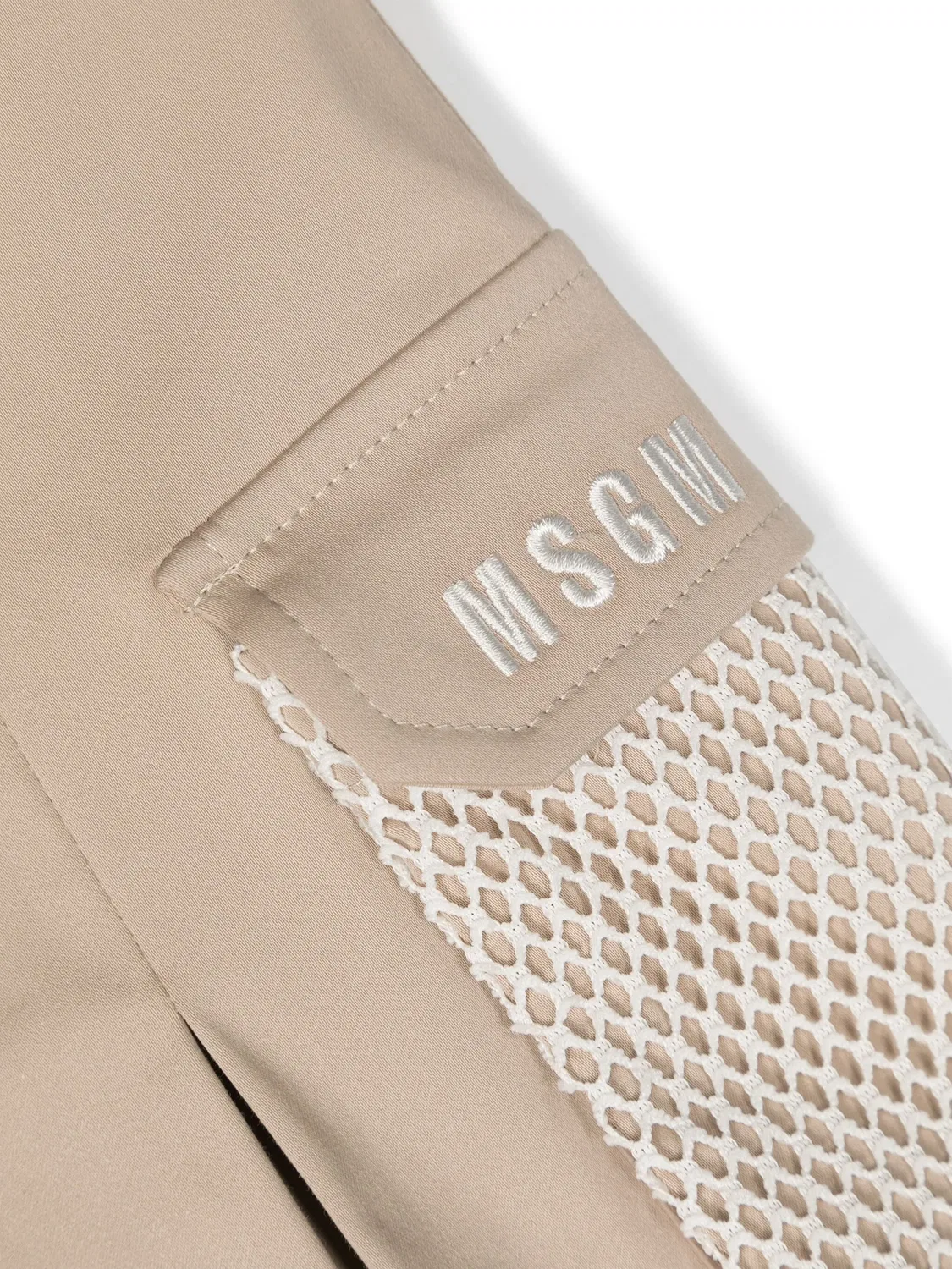 Плиссированная мини-юбка из хлопкового микса MSGM, черный — фото 2