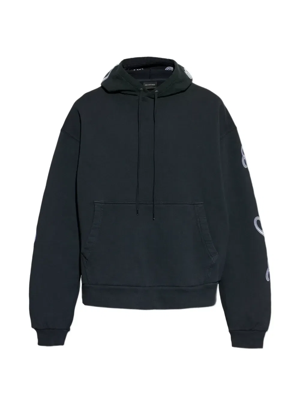 Худи Cursive Balenciaga, черный