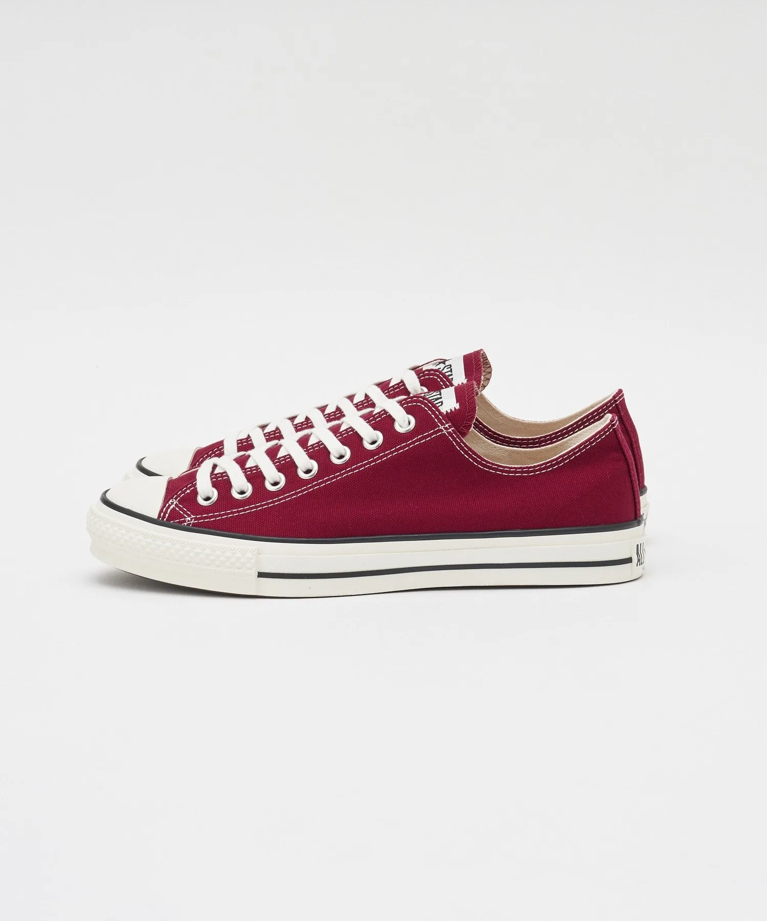 Мужские кроссовки из натурального хлопка Canvas All Star J OX CONVERSE бордовые — фото 2