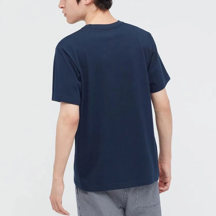 Футболка с круглым вырезом Unisex Navy Blue UNIQLO, Navy Blue — фото 4
