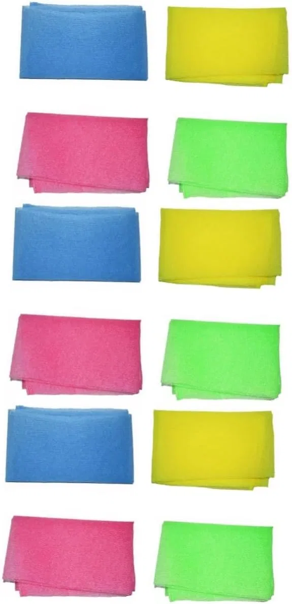 Набор мочалок для душа, 12 шт, Nylon, Medium, Beatifufu