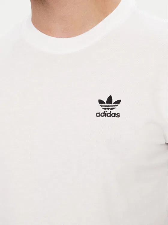 Футболка regular fit Trefoil Essentials Adidas, белый — фото 4