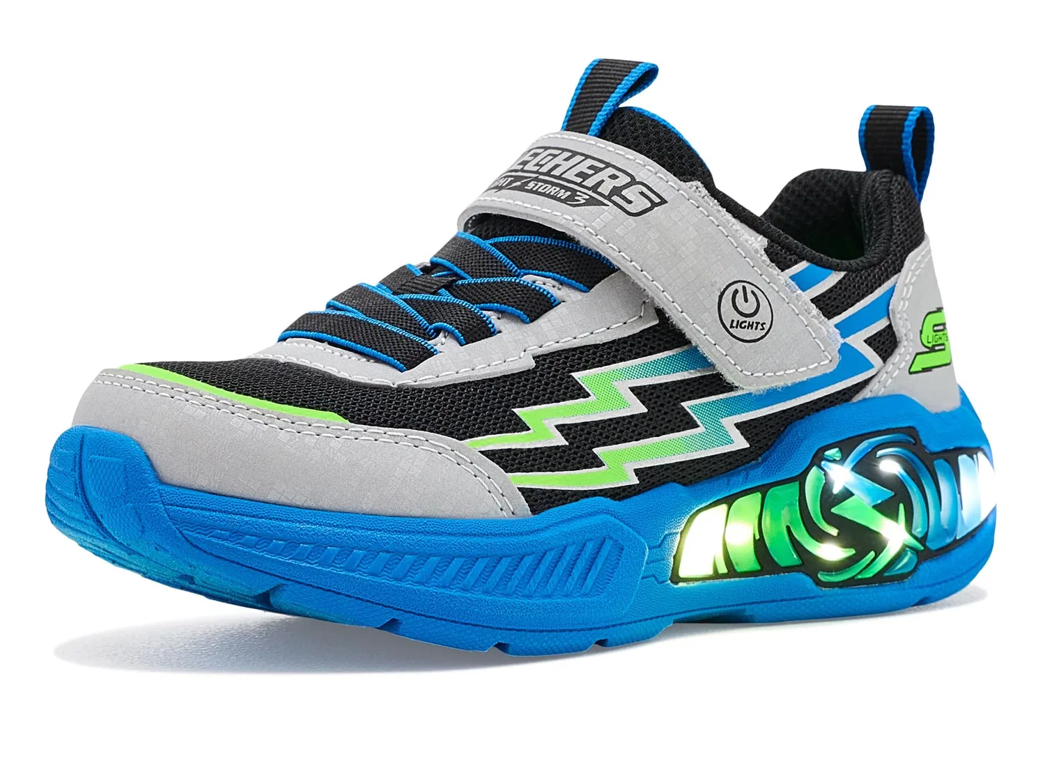 Кроссовки Light Storm 3 400152L (для маленьких и больших детей) Skechers Kids, Silver/Multi — фото 2