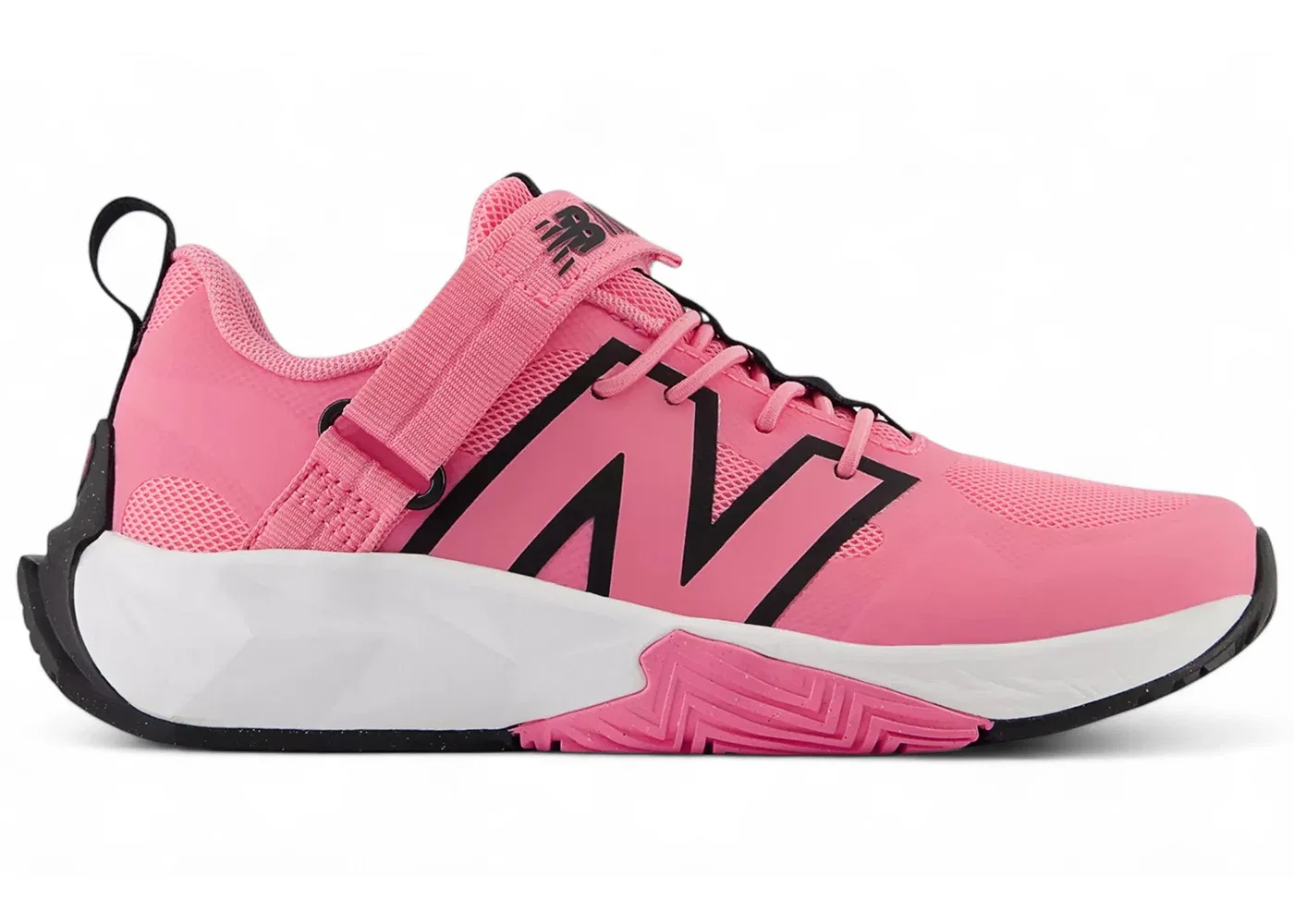 Детские кроссовки со шнурком и верхним ремешком New Balance FuelCell Play Bungee With Top Strap New Balance, Signal Pink Black