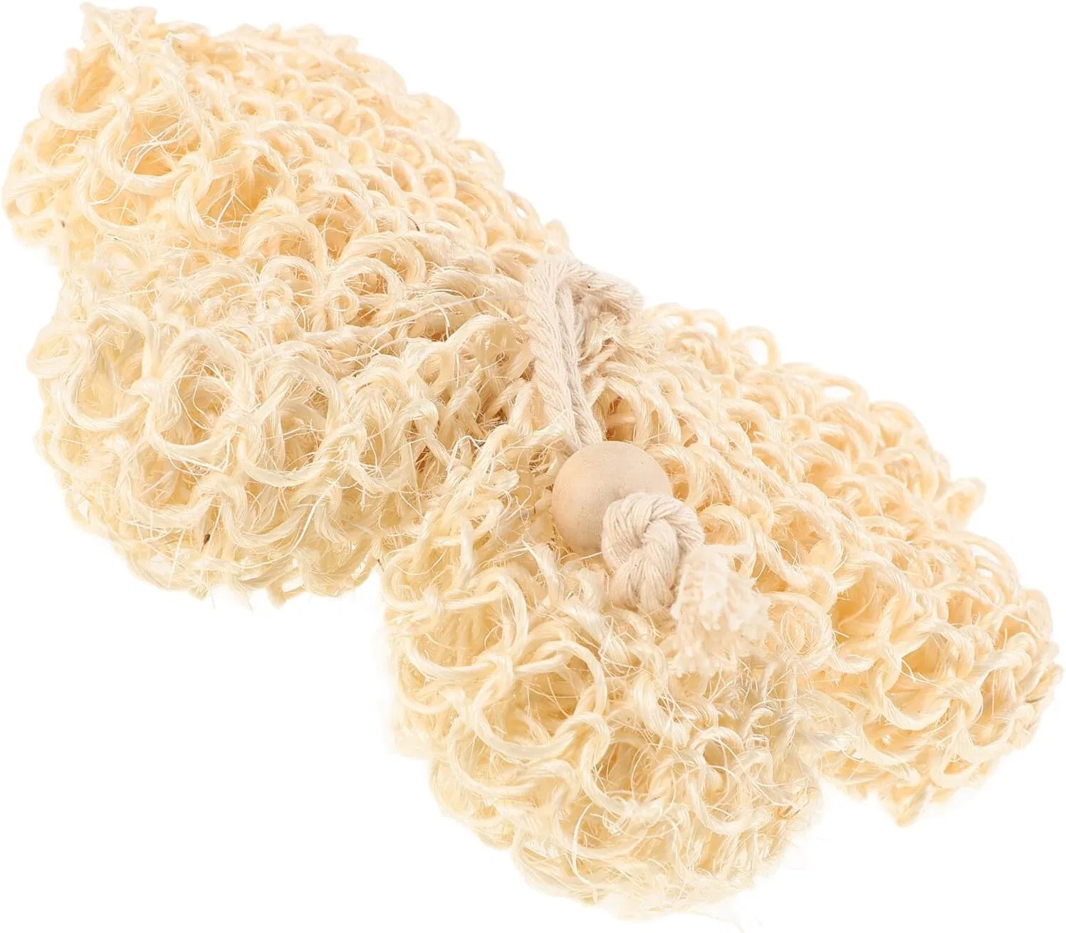 Мочалка для пилинга Sisal с цветочным узором HEALEEP, 13x12x3 см, бежевый