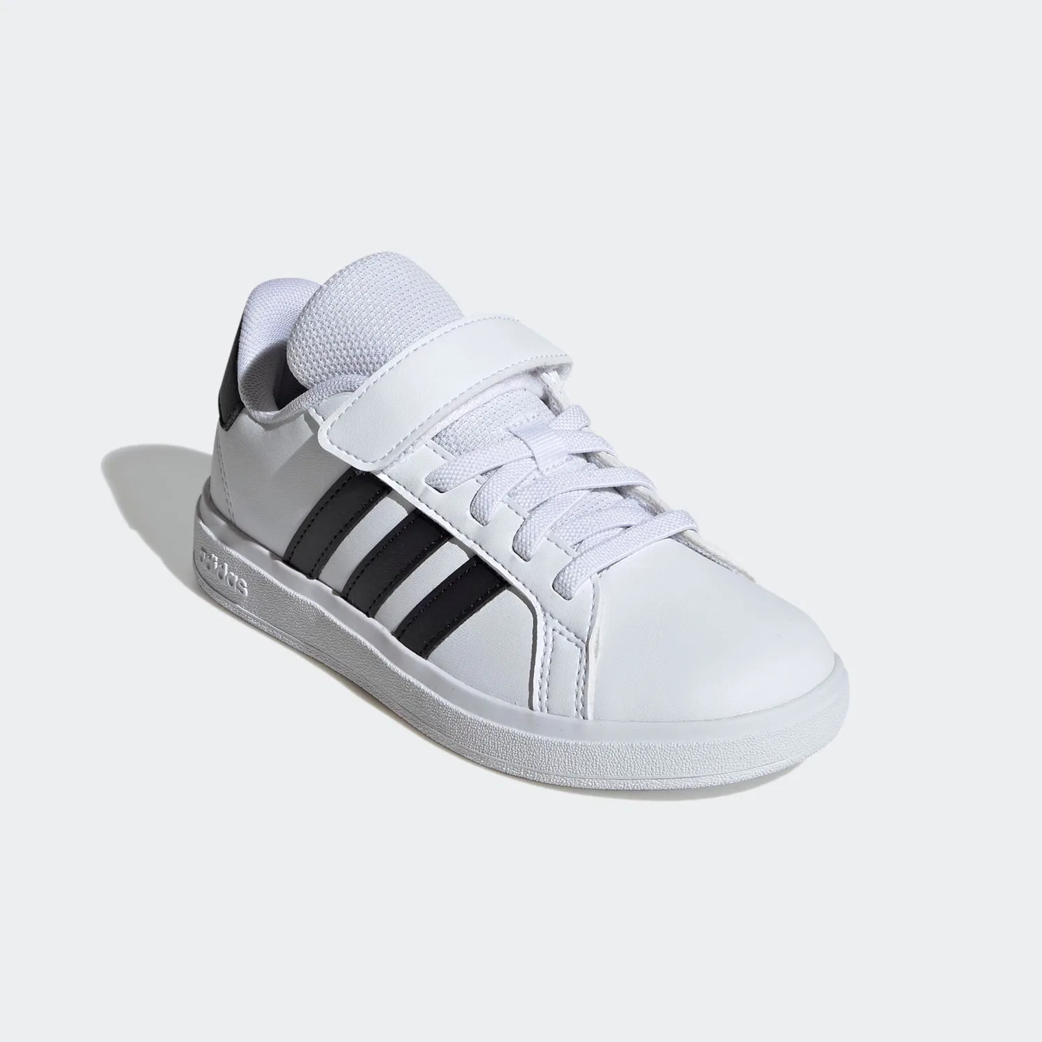 Детские спортивные кроссовки с липучками Adidas Sportswear, Cloud White/Core Black/White