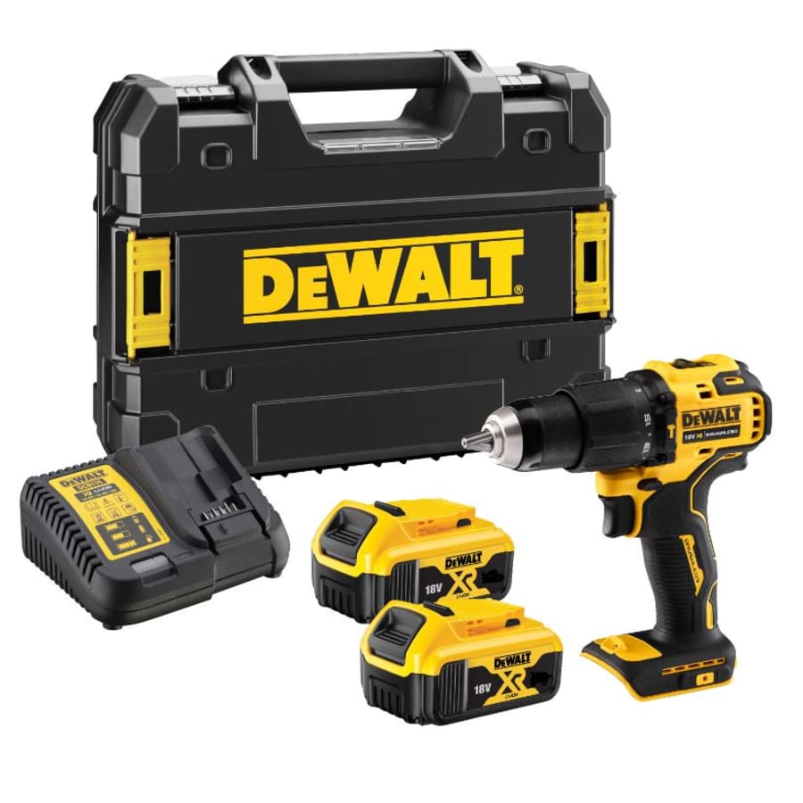 Аккумуляторная ударная дрель Dewalt DCD709M2T, 18В, 4 Ач - фото