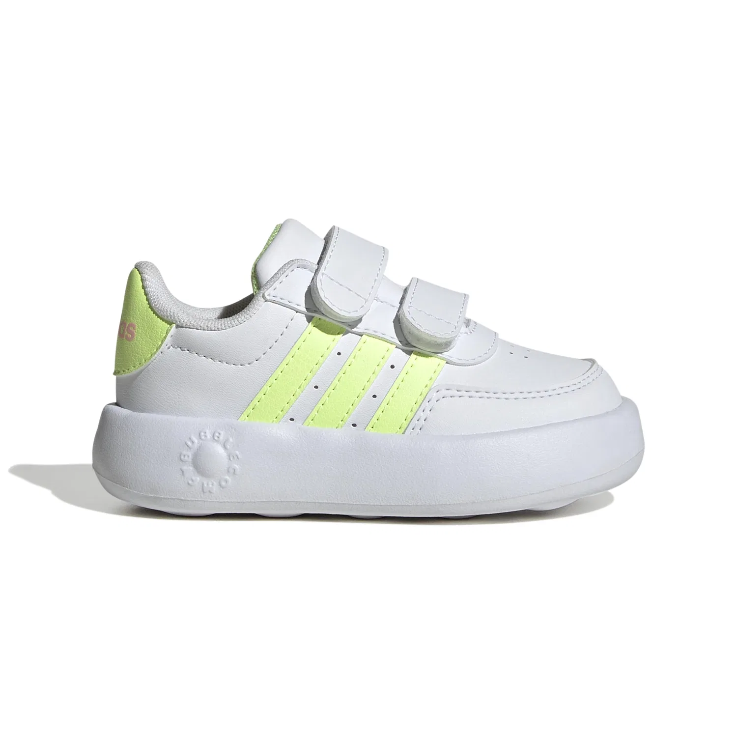 Детские кроссовки для мальчиков с липучкой Breaknet 2.0 Adidas, Ftwr White Pure Sulfur Beam Pink — фото 2