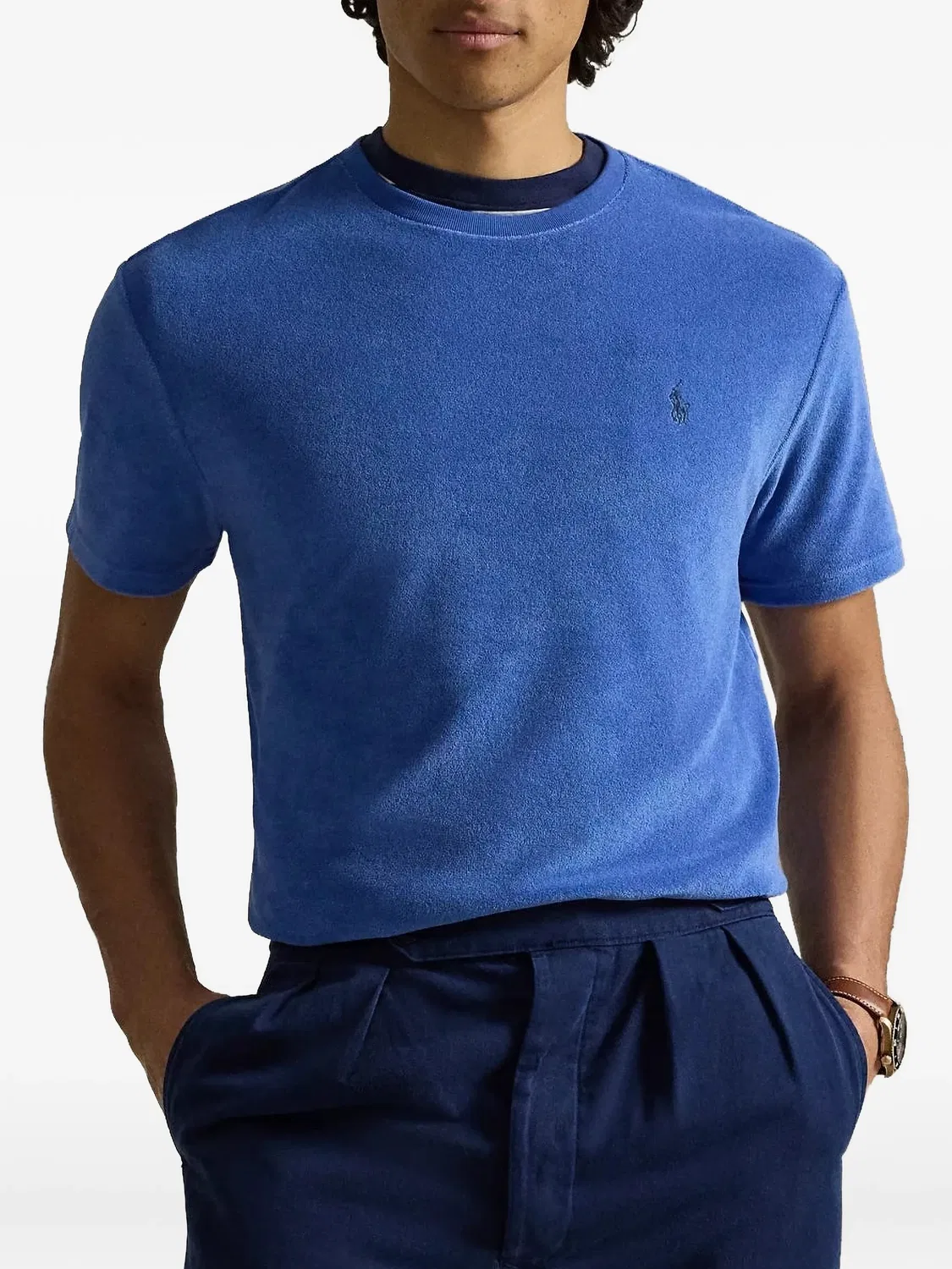 Футболка терри, синяя Polo Ralph Lauren, синий — фото 2
