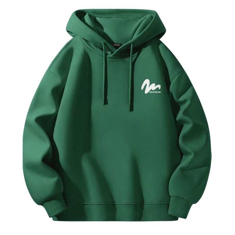 Детская худи унисекс с капюшоном средней плотности Heavyweight Spring Fall MINISO, Forest Green