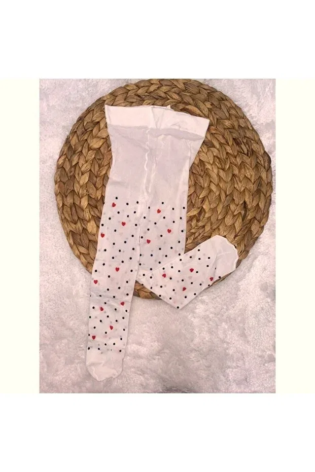 Детские колготки в горошек Micro 40 polka dot baby mousse Babixkids, Nude Color
