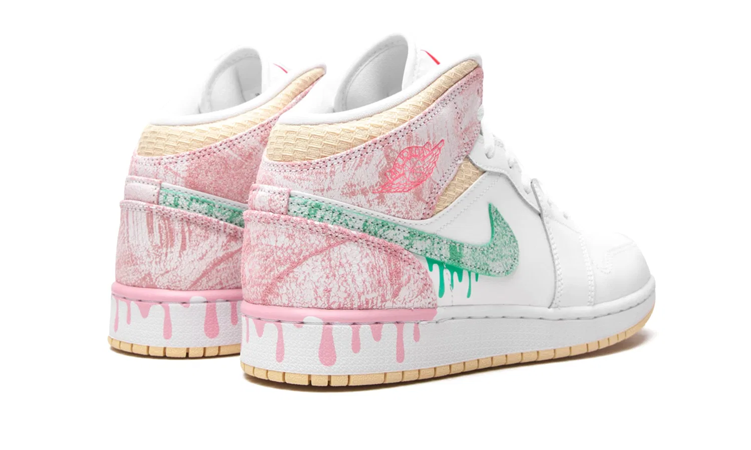 Детские кроссовки для мальчиков с принтом Air Jordan 1 Mid Se Shoes NIKE, Multi-Coloured — фото 3