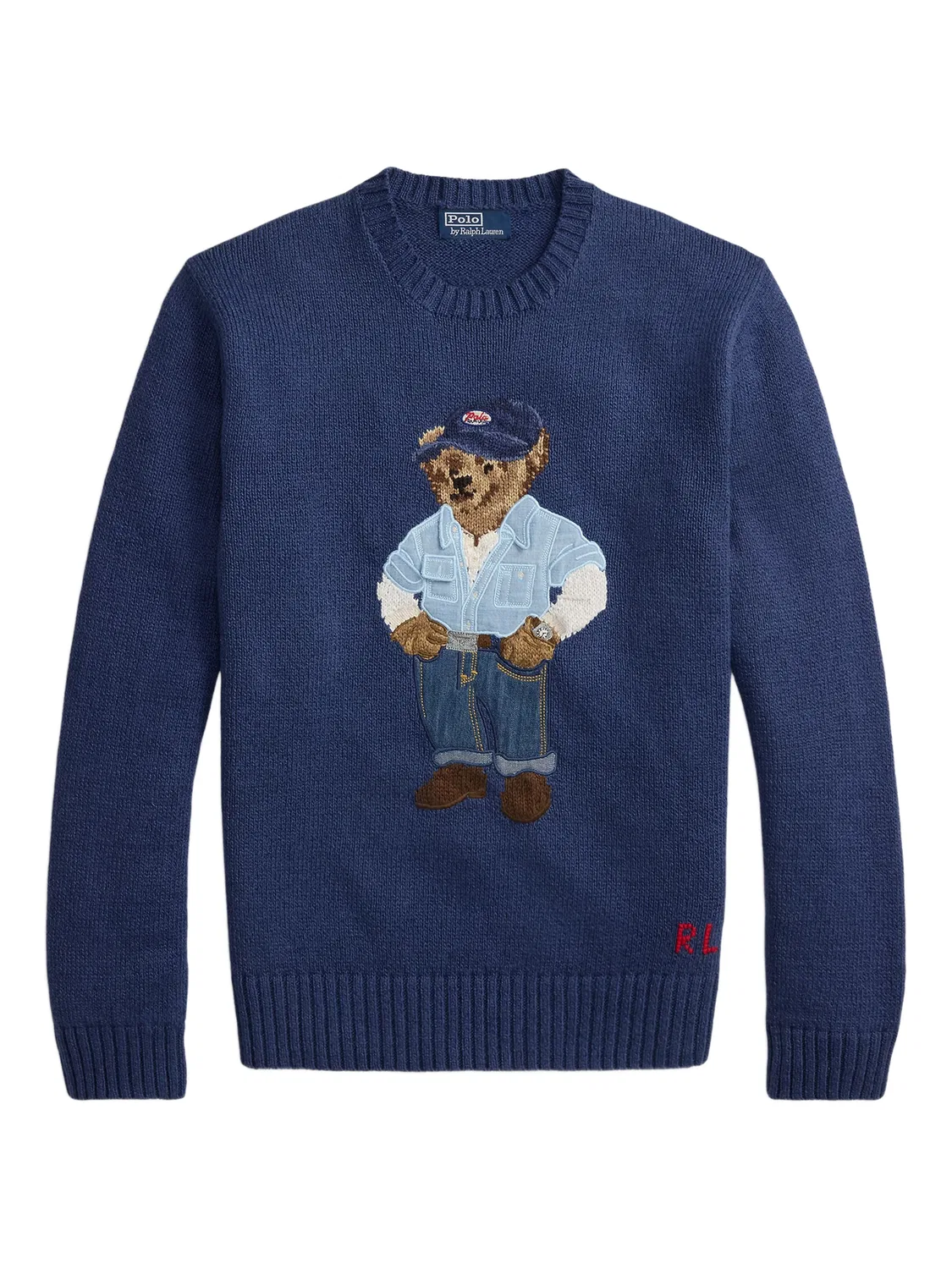 Polo Ralph Lauren Джемпер с вышитым медведем, синий